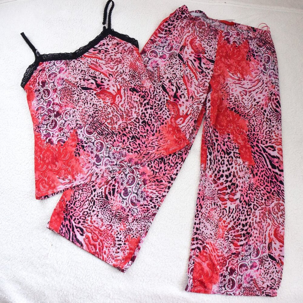 *Josie* NATORI - Pink Leopard Camisole PJ Set - size XS.